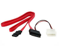 Startech.com Cable SATA de Lnea Delgada a SATA de 36 pulgadas con Adaptador de Alimentacin LP4 (SLSATAF36)